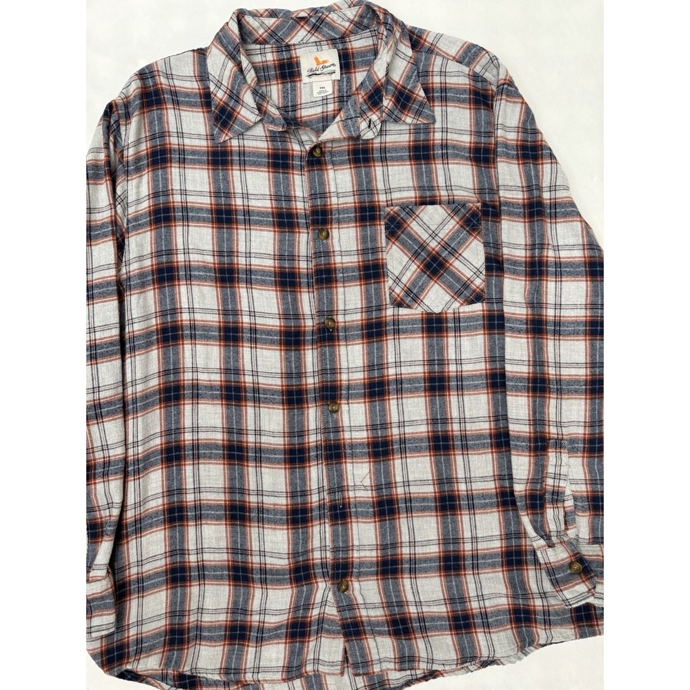 Field Stream Men's Flannel Plaid Long Sleeve Button-Down Shirt 2X